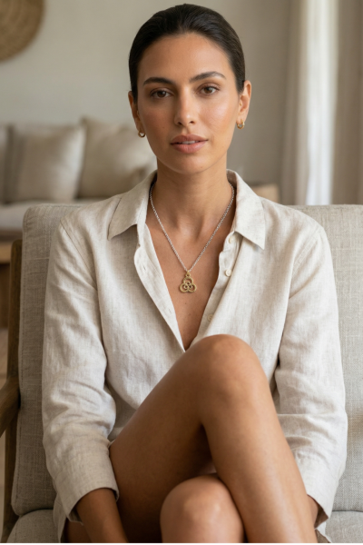 Çintemani Kolye - 925 Ayar Gümüş | Mikron Altın ve Rodyum Kaplama