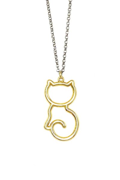 Kedi Kolye | Halka Tasarım | 925 Ayar Gümüş