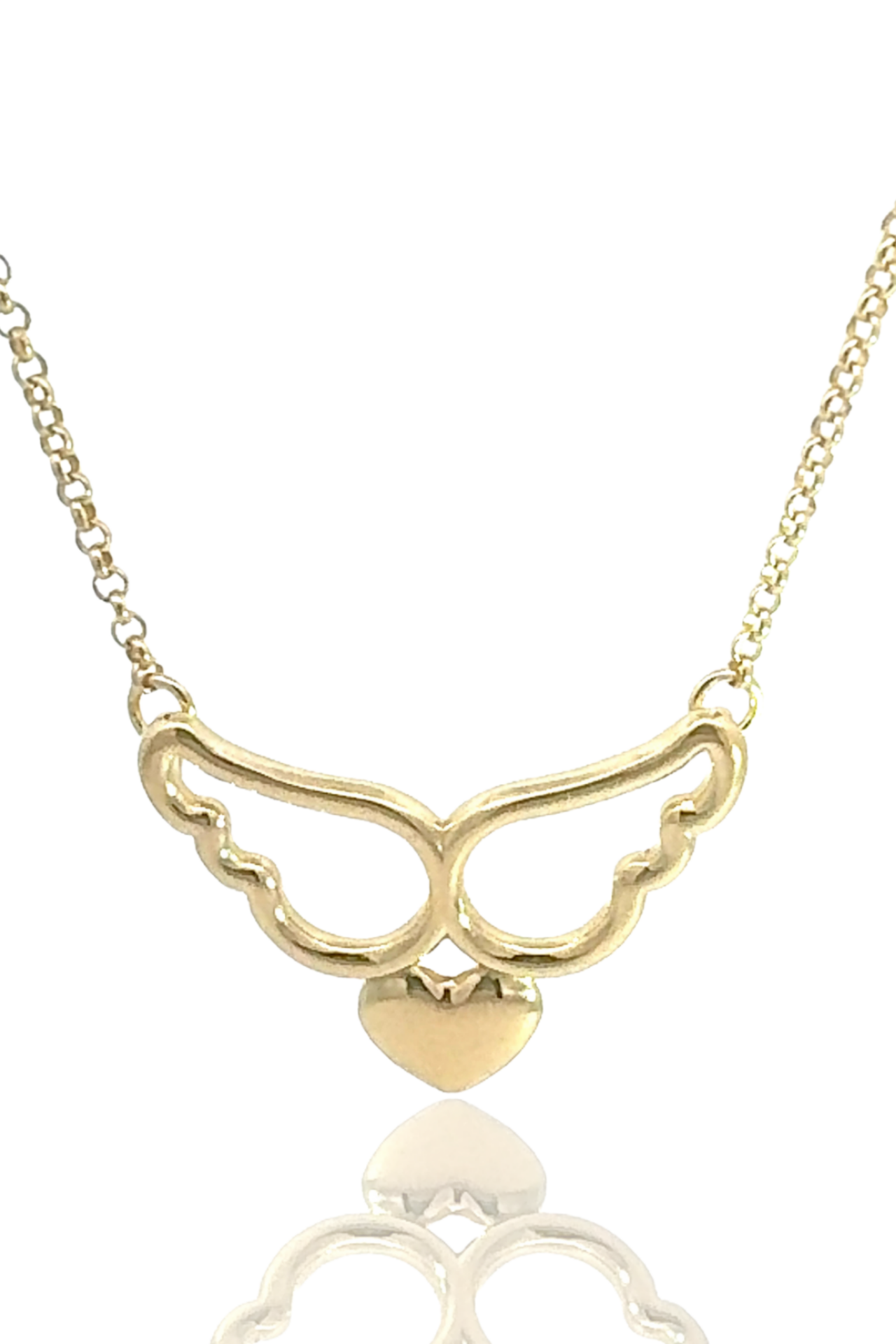 Kalpli Kolye – Melek Kanatlı | 925  Ayar Gümüş, Mikron Altın Kaplama