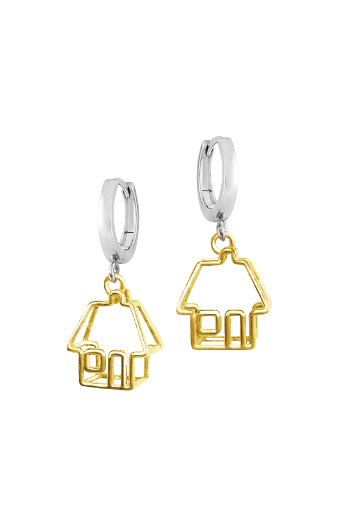 925 Ayar Gümüş Ev Küpe – Halka Tasarım