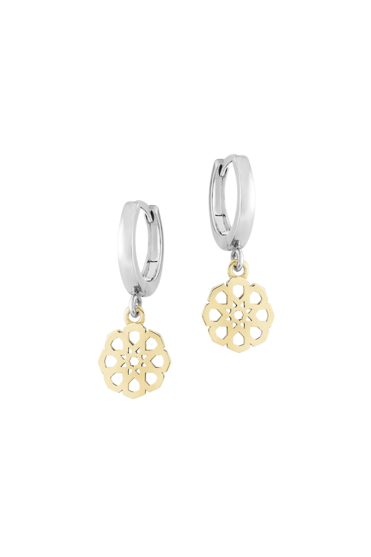 Selçuklu Yıldızı Küpe – Halka Tasarım | 925 Ayar Gümüş, Altın & Rodyum Kaplama