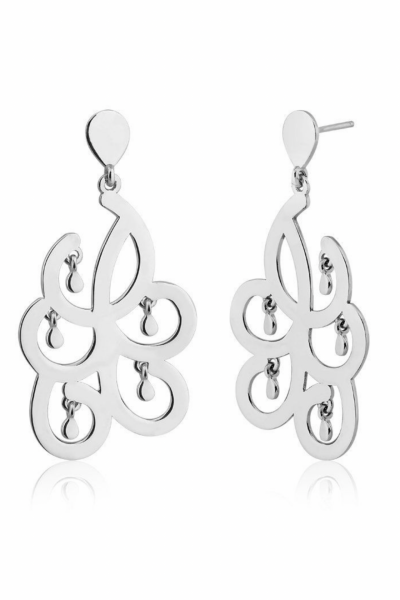 Salkım Avize Küpe - 925 Ayar Gümüş | Mikron altın Kaplama