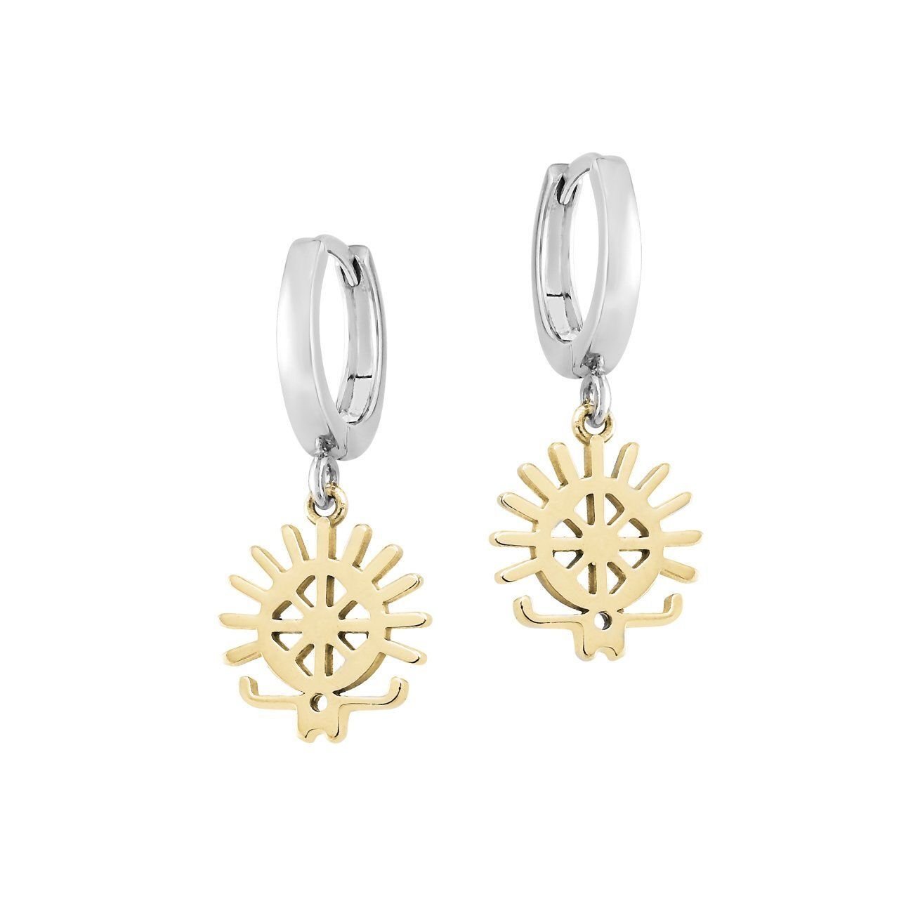 Hitit Güneşi Halka Küpe