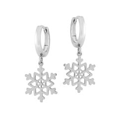 Kar Tanesi Halka Küpe