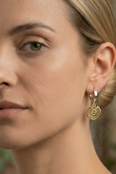 Göbeklitepe Küpe | Halka Tasarım | 925 Ayar Gümüş