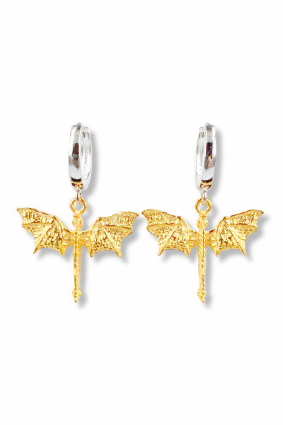 Dragon Küpe – Halkalı Tasarım | 925 Ayar Gümüş Mikron Altın ve Rodyum Kaplama