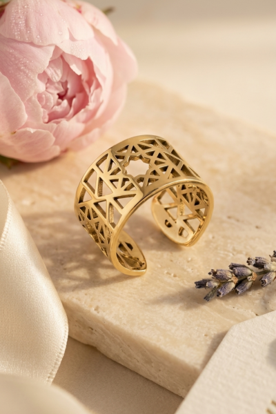 Kaddes Logo Yüzük – Ayarlanabilir | Bronz