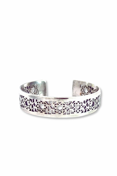 Kaddes Logo Gümüş Cuff Bilezik