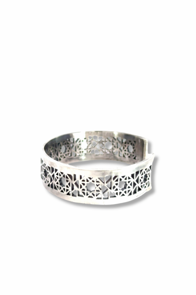 Kaddes Logo Cuff Bileklik – 925 Ayar Gümüş