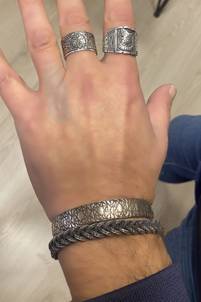 Kaddes Logo Cuff Bileklik – 925 Ayar Gümüş