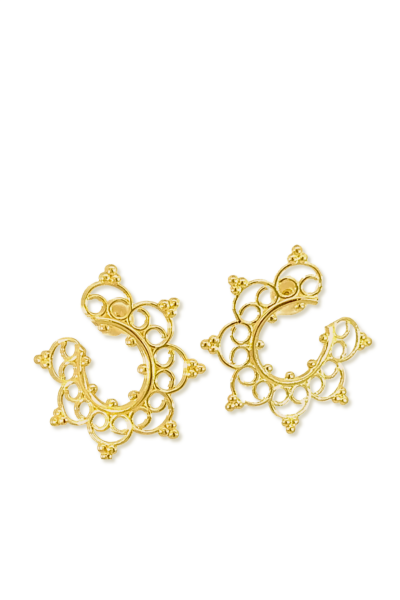 Bohem Küpe - Burgu Model | 926 Ayar Gümüş, Mikron Altın Kaplama