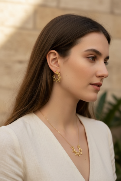 Bohem Küpe - Burgu Model | 926 Ayar Gümüş, Mikron Altın Kaplama