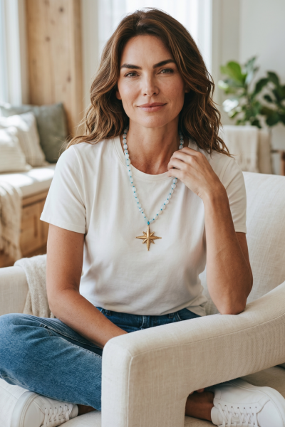 Kuzey Yıldızı Kolye – Bronz  | Aytaşı Doğal Taşlı