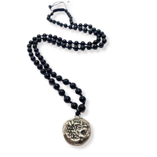 Sikke Kolye – Antik Lidya Sikkesi Reprodüksiyonu | Oniks Taşlı Bronz El Yapımı