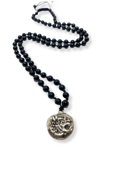 Sikke Kolye – Antik Lidya Sikkesi Reprodüksiyonu | Oniks Taşlı Bronz El Yapımı