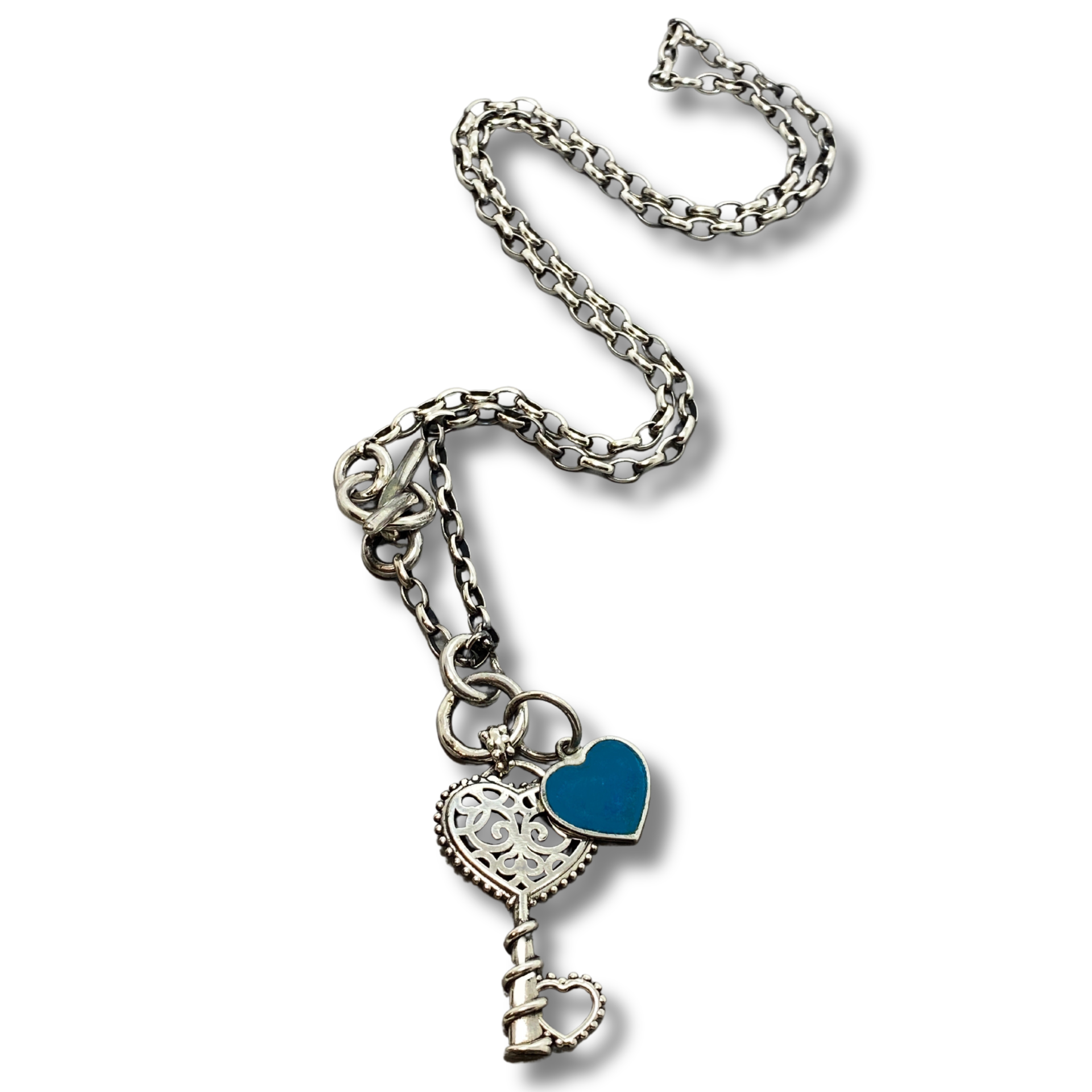 Kalpli Anahtar Gümüş Kolye