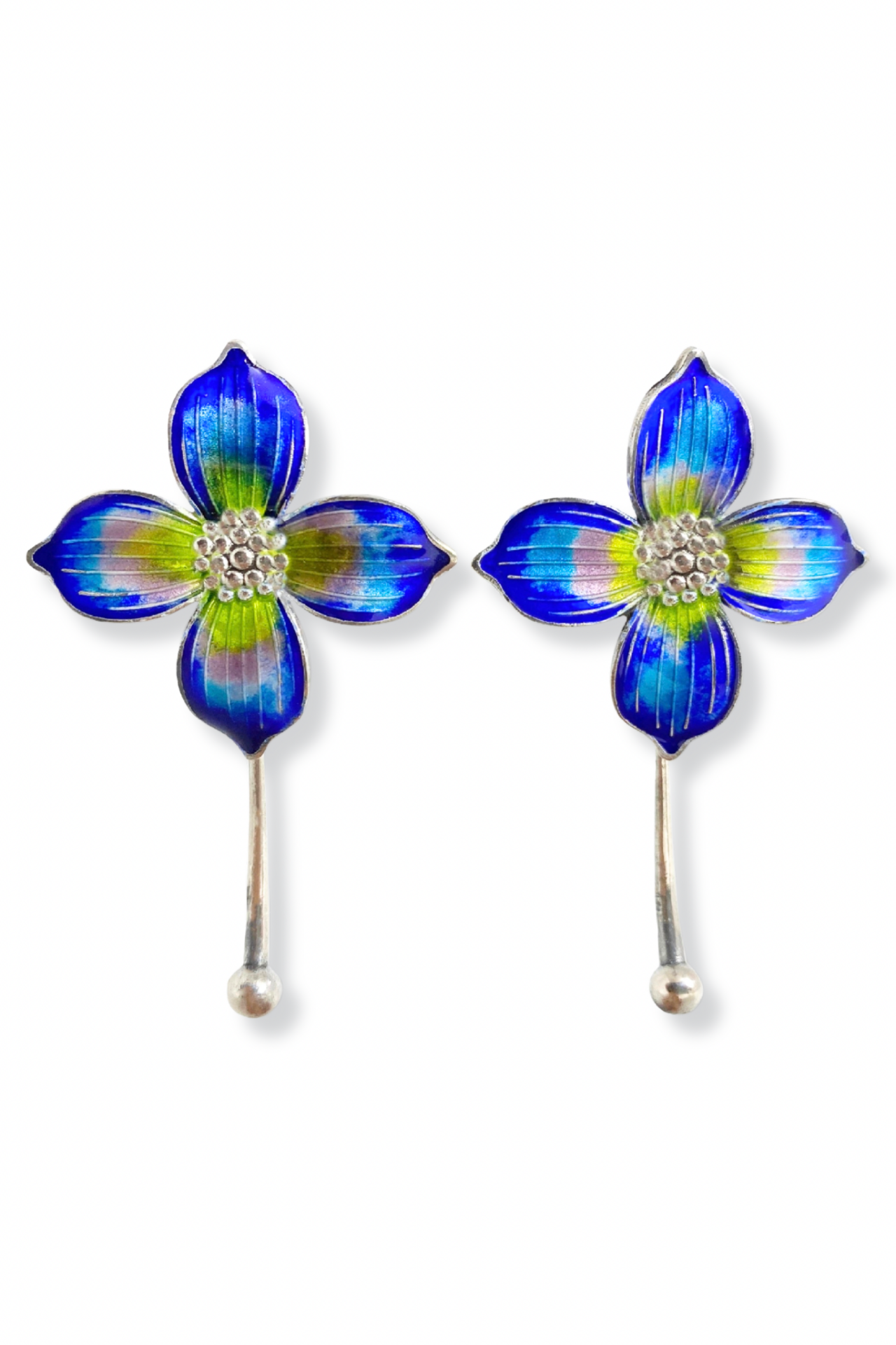 Mineli Menekşe Küpe – 925 Ayar Gümüş