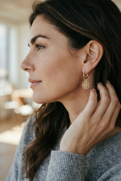 Selçuklu Yıldızı Küpe - Bronz