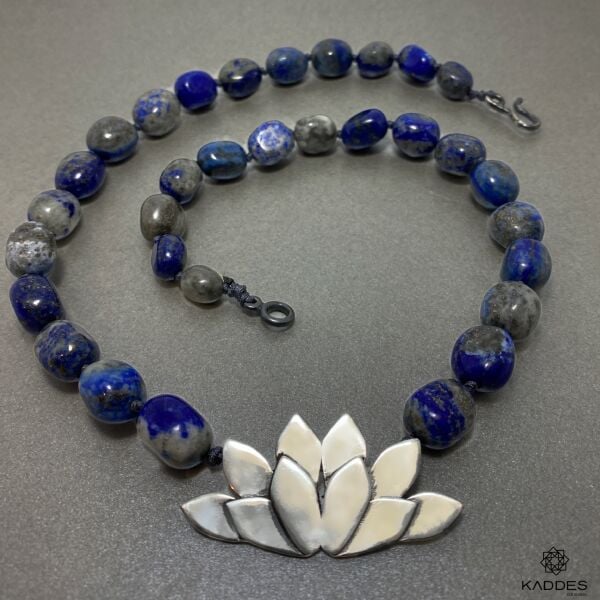Lapis Lazuli Lotus Kolye