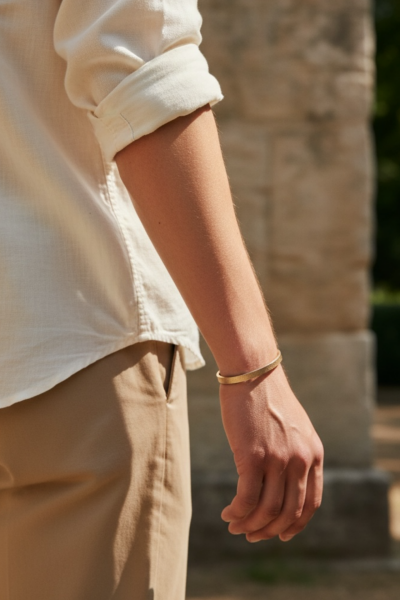 Gümüş Manşet Bileklik- Büyük Boy