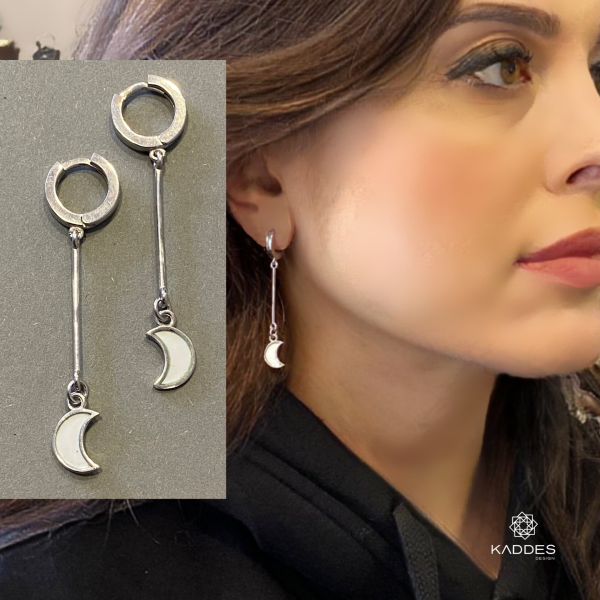 Mineli Ay Halka Küpe