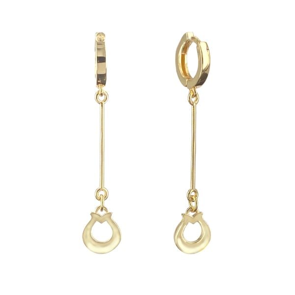 Lale Çubuklu Halka Küpe