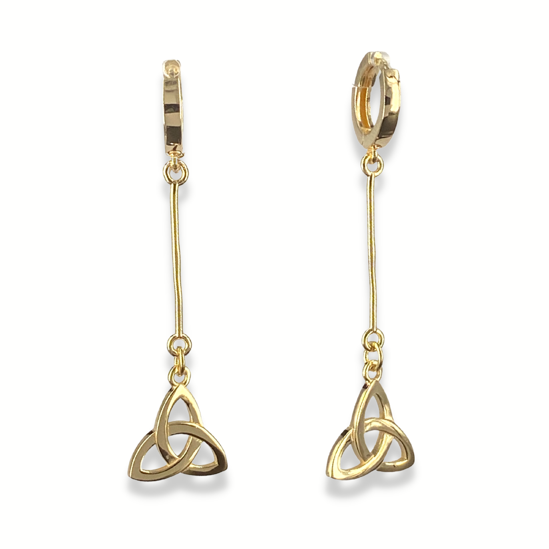 Triquetra Çubuklu Halka Küpe