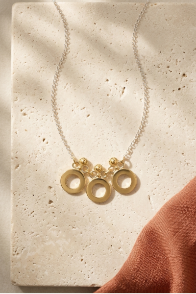 Ionia Kolye – İyon Sütun Başlık Motifli | 925 Ayar Gümüş