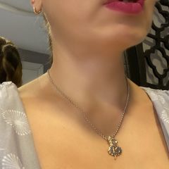 Elif Vav Kolye Rodyum/Sarı Altın Kaplama