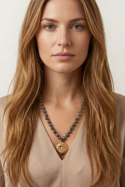 Sikke Kolye – Antik Lidya Sikkesi Reprodüksiyonu | Pirit Taşlı Bronz El Yapımı