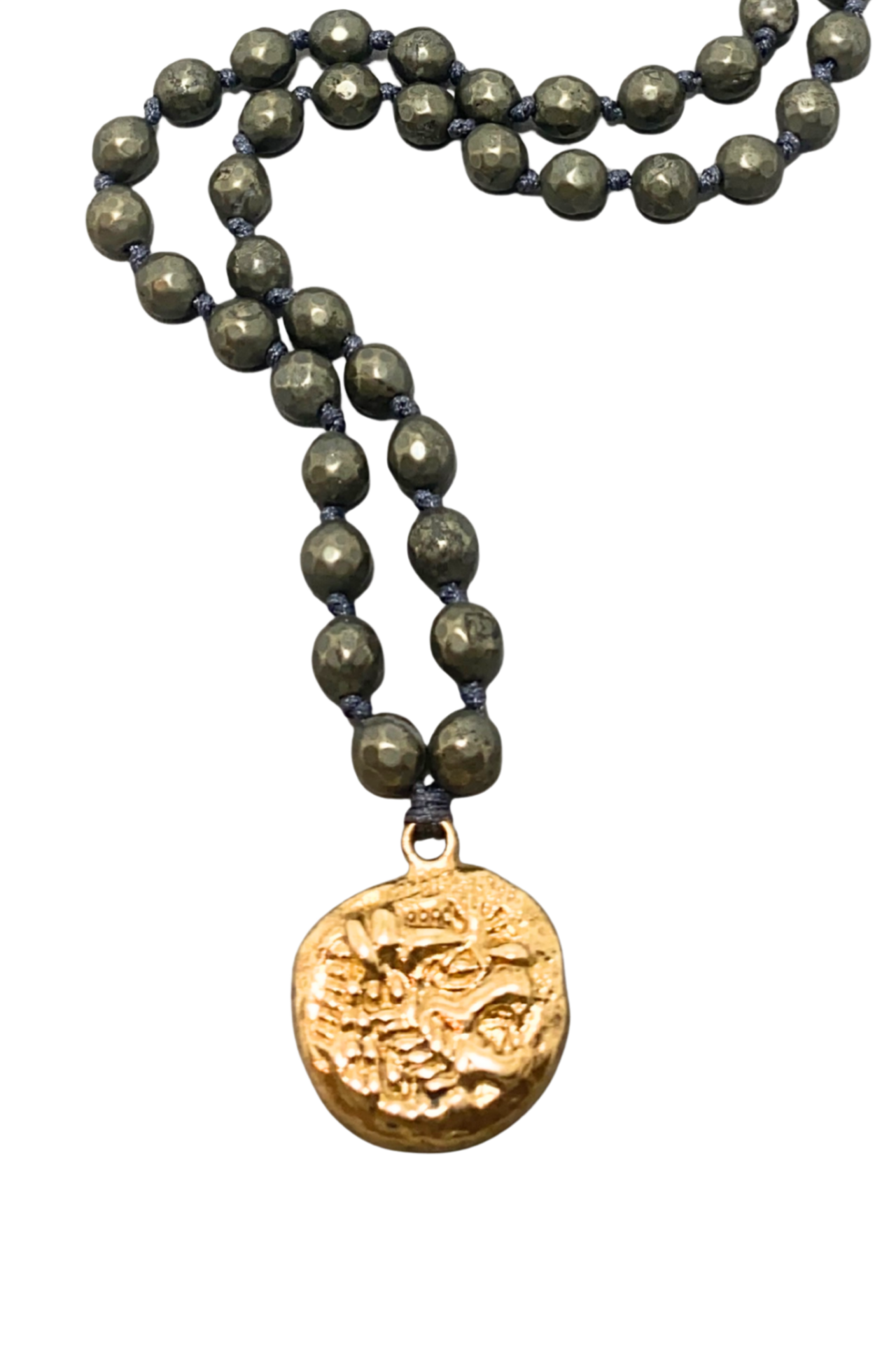 Sikke Kolye – Antik Lidya Sikkesi Reprodüksiyonu | Pirit Taşlı Bronz El Yapımı