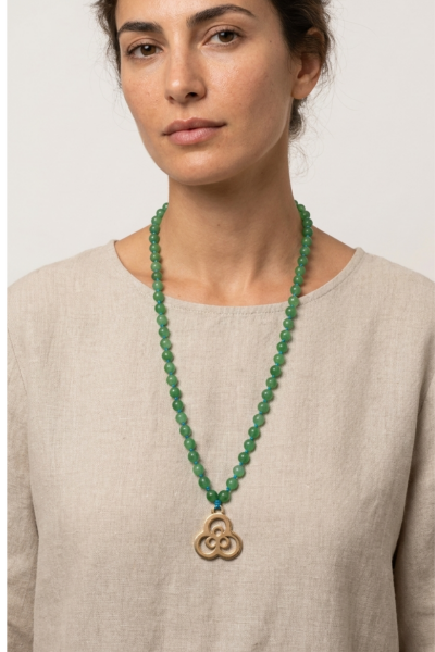 Çintemani Kolye - Bronz | Aventürin Doğal Taşlı