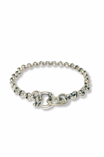 Gümüş Zincirli Erkek Bileklik - 925 Ayar