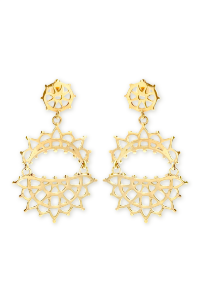 Semiramis Avize Küpe  - 925 Ayar Gümüş | Altın Kaplama