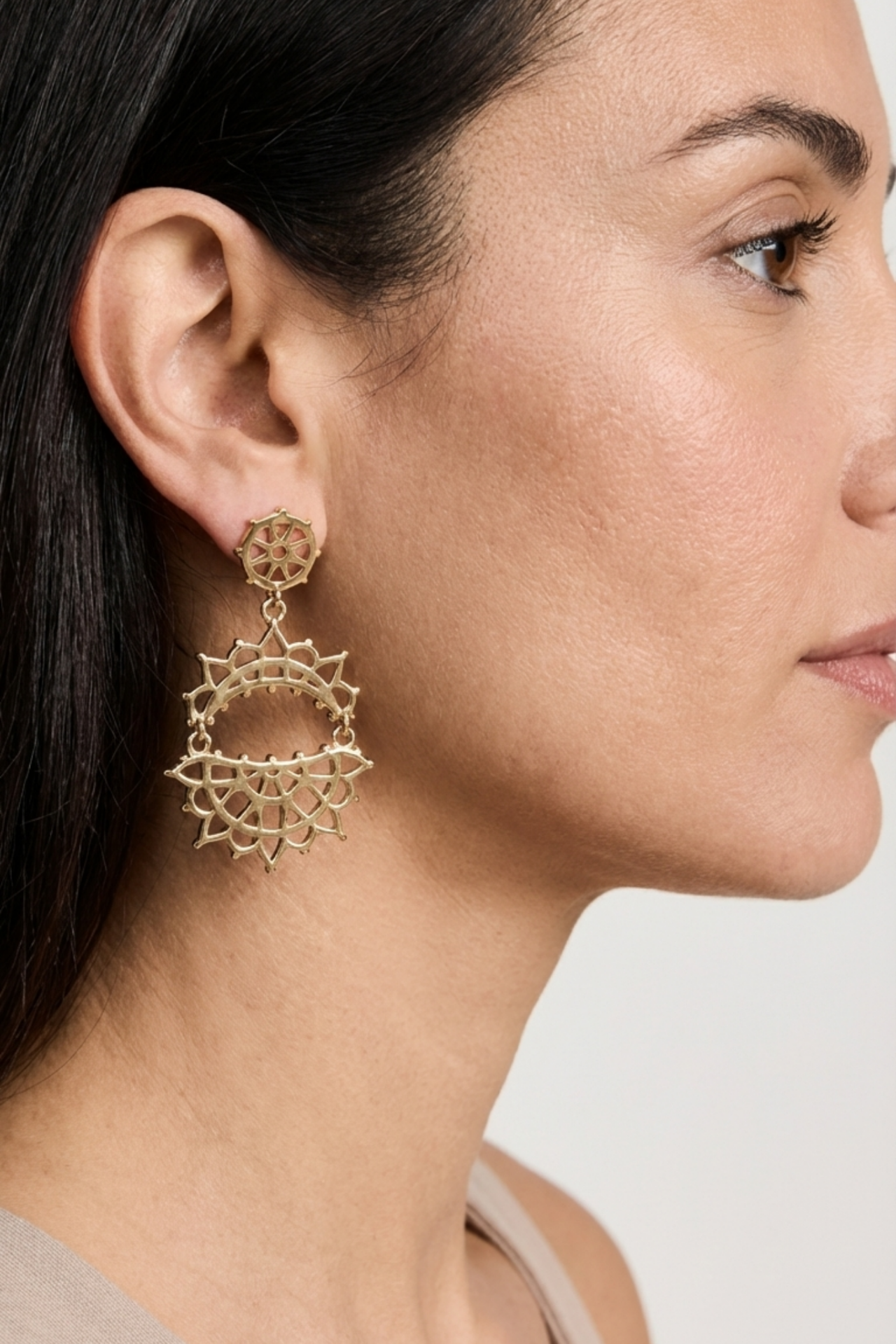 Semiramis Avize Küpe  - 925 Ayar Gümüş | Altın Kaplama