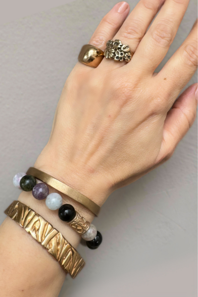 Turmalin Taşlı Rune Bileklik