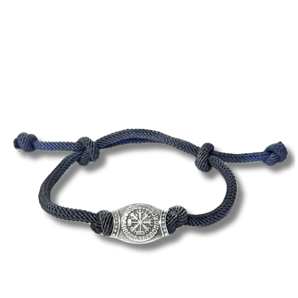 Gri Kondonlu Gümüş Vegvisir Bileklik