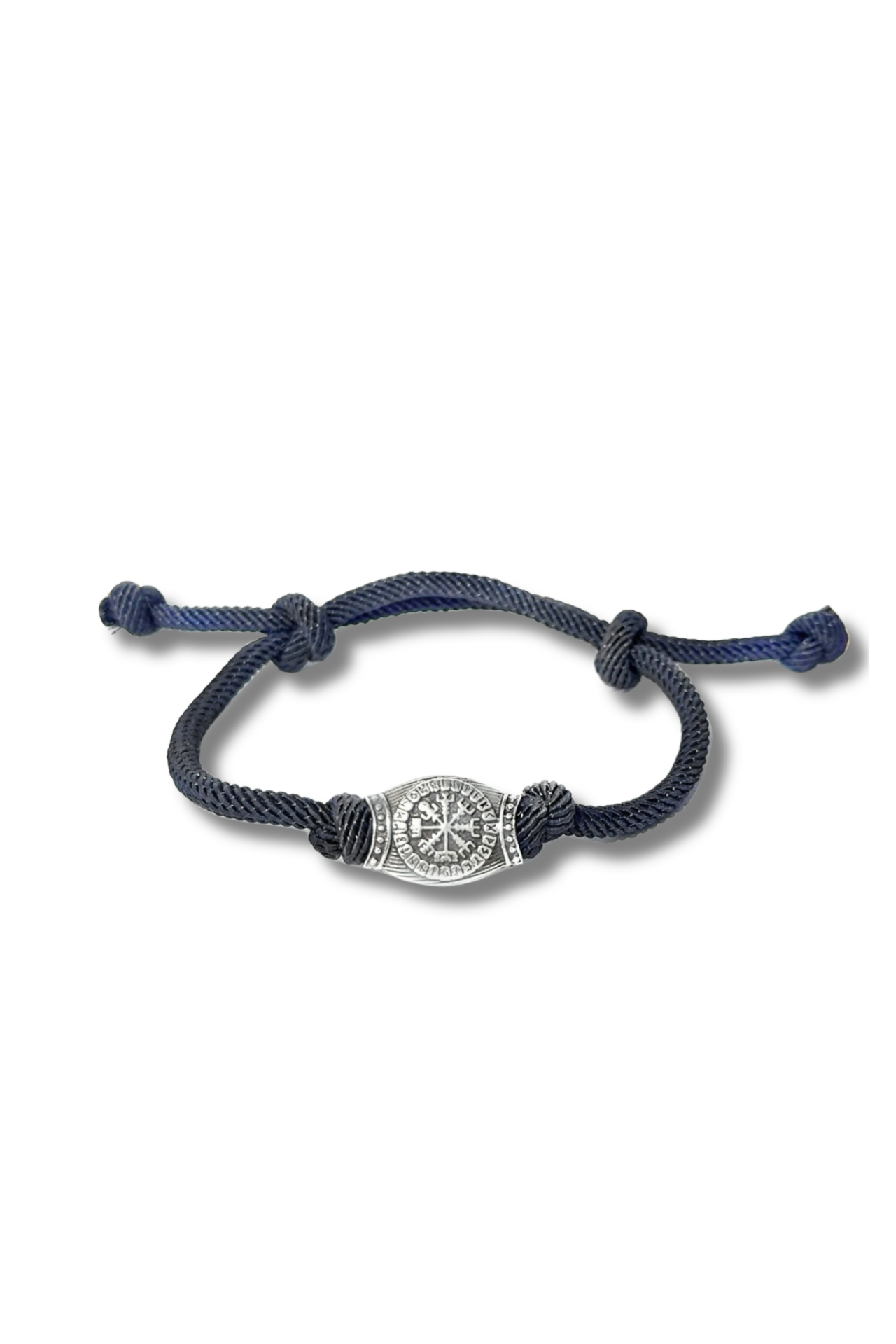 Vegvisir Bileklik – Gri Kordonlu 925 Ayar Gümüş