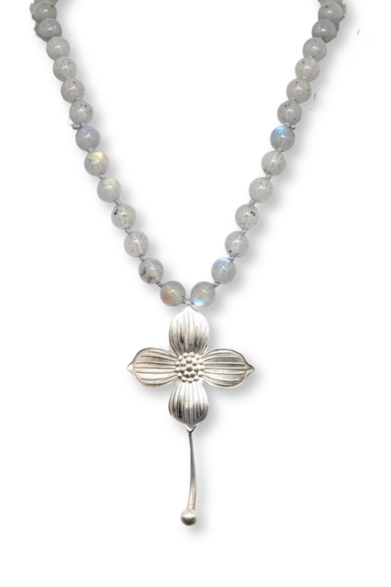 Menekşe Kolye – Labradorit Doğal Taşlı 925 Ayar Gümüş