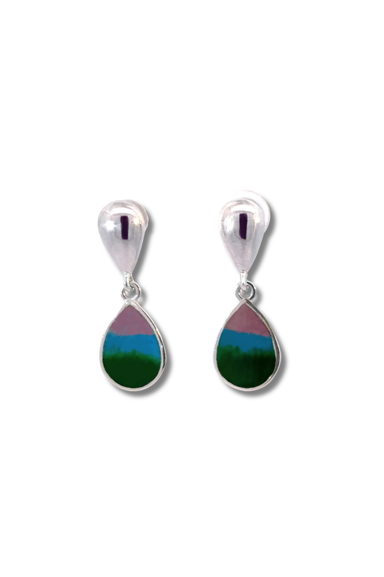 Damla Küpe - 925 Ayar Gümüş ve Mineli | Rodyum Kaplama