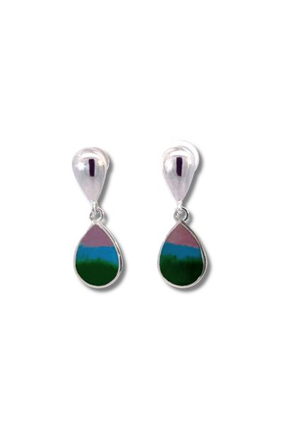 Damla Küpe - 925 Ayar Gümüş ve Mineli | Rodyum Kaplama