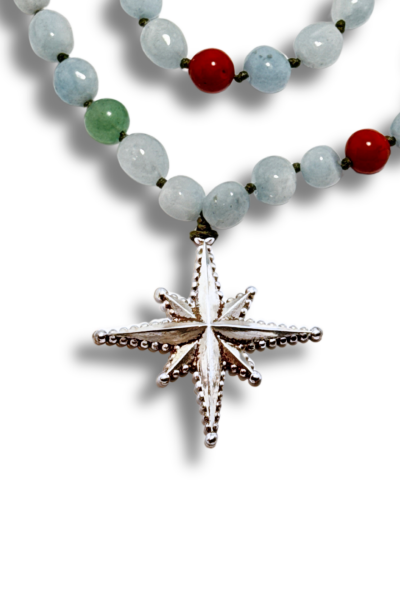 Kutup Yıldızı Kolye - Doğal Taşlı | 925 Ayar Gümüş