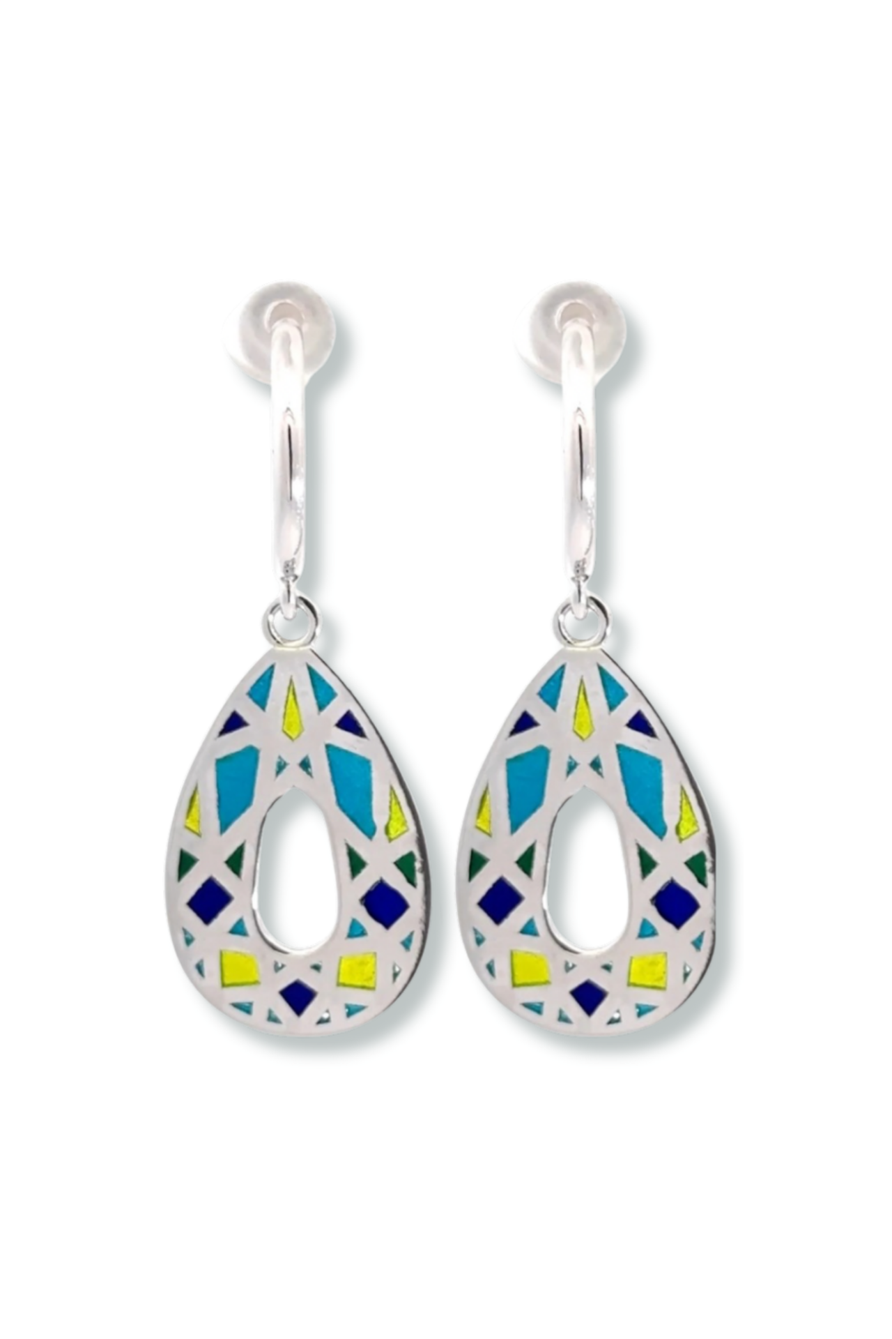 925 Ayar Gümüş Damla Küpe – Mineli