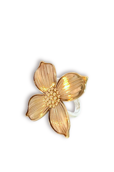 Menekşe Yüzük- Bronz ve 925 Ayar Gümüş