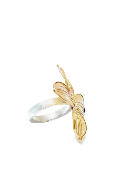 Menekşe Yüzük- Bronz ve 925 Ayar Gümüş