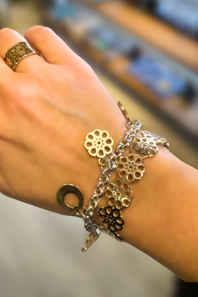 Bronz Selçuklu Yıldızı Cuff Bileklik